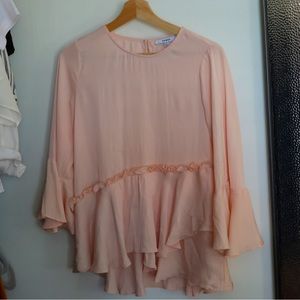 RO&DE Ruffled Pink Top | Size XS shirt from Nordstrom Rack